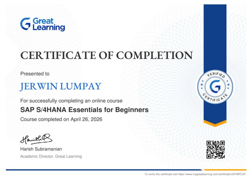 SAP S/4HANA Certification